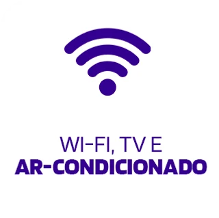 Wi-Fi, TV e ar-condicionado